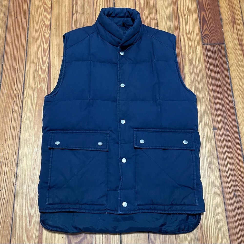 John Weitz Vintage Quilted Puffer Vest- Blue Down feathers Men's Small. 🔥❤️🔥